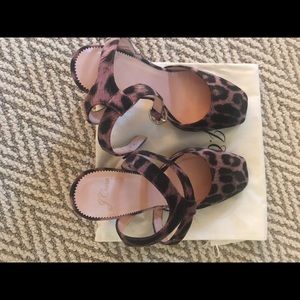 J crew pink leopard print shoes